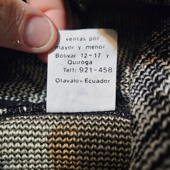 Tejidos Ali Maqui Alpaca Print Heavy Sweater Jacket Ecuador Geometric Aztec L - Picture 9 of 9